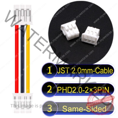 JST PHD2.0 2×3Pin Dual Row Same-Side-Head Cable