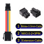 Molex MX3.0mm Dual Row 2×3Pin Male Female Extension Micro-Fit Cable