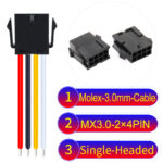 Molex MX3.0mm Dual Row 2×4Pin Female Single-Headed Micro-Fit Cable