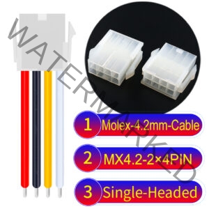 Molex MX4.2mm Dual Row 2×4Pin Mini-Fit Jr Female Single-Headed Cable