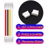 JST PHD2.0 2×4Pin Dual Row Reverse-Side-Head Cable