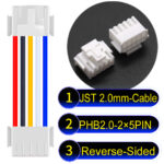 JST PHB2.0 Dual Row with Belt Lock 2×5PinReverse-Side-Headd Cable