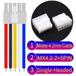 Molex MX4.2mm Dual Row 2×5Pin Mini-Fit Jr Male Single-Headed Cable