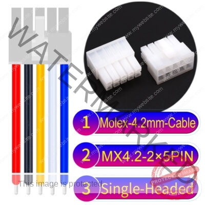 Molex MX4.2mm Dual Row 2×5Pin Mini-Fit Jr Male Single-Headed Cable