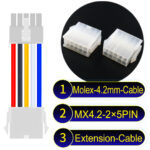 Molex MX4.2mm Dual Row 2×5Pin Mini-Fit Jr Male Female Extension Cable