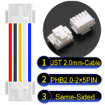 JST PHB2.0 Dual Row with Belt Lock 2×5Pin Same-Side-Head Cable