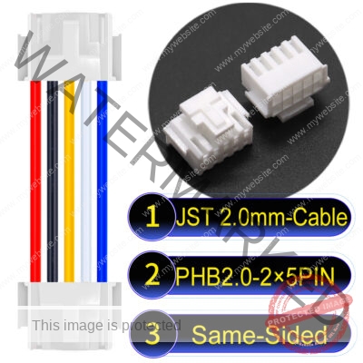 JST PHB2.0 Dual Row with Belt Lock 2×5Pin Same-Side-Head Cable