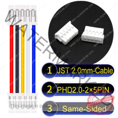 JST PHD2.0 2×5Pin Dual Row Same-Side-Head Cable