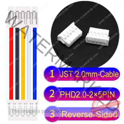 JST PHD2.0 2×5Pin Dual Row Reverse-Side-Head Cable