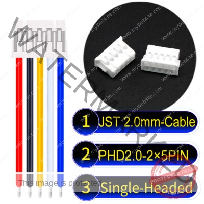 JST PHD2.0 2×5Pin Dual Row Single-Headed Cable