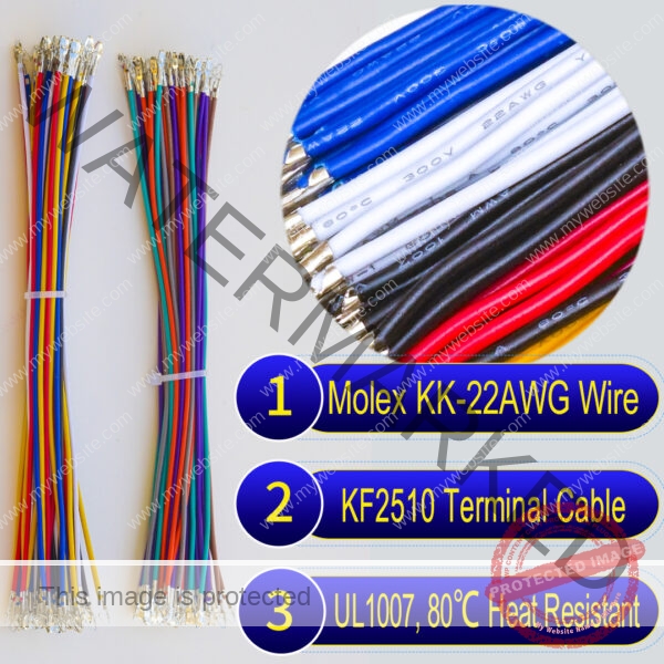 Molex KK 254 2.5mm KF2510 pre-crimped cable 22AWG