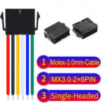 Molex MX3.0mm Dual Row 2×6Pin Female Single-Headed Micro-Fit Cable