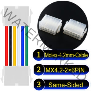 Molex MX4.2mm Dual Row 2×6Pin Mini-Fit Jr Female Same-Side-Head Cable