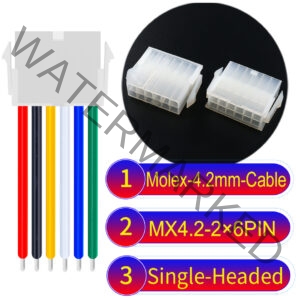 Molex MX4.2mm Dual Row 2×6Pin Mini-Fit Jr Female Single-Headed Cable