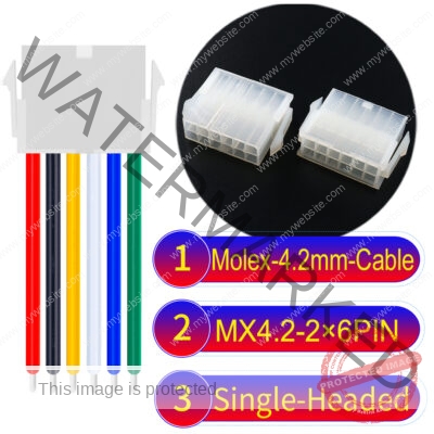 Molex MX4.2mm Dual Row 2×6Pin Mini-Fit Jr Female Single-Headed Cable