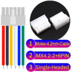 Molex MX4.2mm Dual Row 2×6Pin Mini-Fit Jr Male Single-Headed Cable