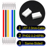 JST PHD2.0 2×6Pin Dual Row Same-Side-Head Cable