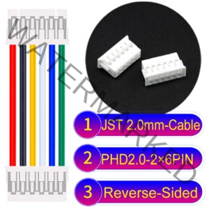 JST PHD2.0 2×6Pin Dual Row Reverse-Side-Head Cable