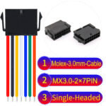 Molex MX3.0mm Dual Row 2×7Pin Female Single-Headed Micro-Fit Cable