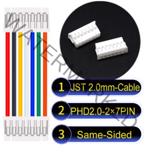 JST PHD2.0 2×7Pin Dual Row Same-Side-Head Cable