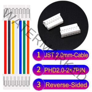 JST PHD2.0 2×7Pin Dual Row Reverse-Side-Head Cable