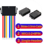 Molex MX3.0mm Dual Row 2×8Pin Female Single-Headed Micro-Fit Cable