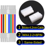 Molex MX4.2mm Dual Row 2×8Pin Mini-Fit Jr Male Same-Side-Head Cable