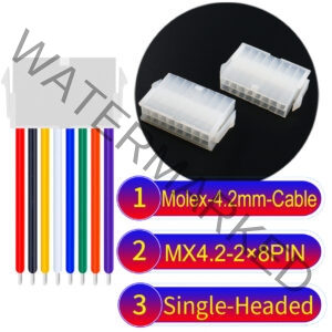 Molex MX4.2mm Dual Row 2×8Pin Mini-Fit Jr Female Single-Headed Cable