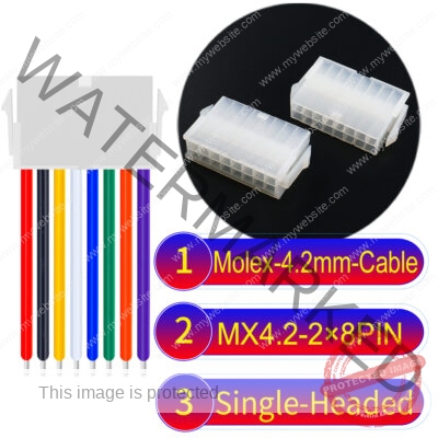 Molex MX4.2mm Dual Row 2×8Pin Mini-Fit Jr Female Single-Headed Cable