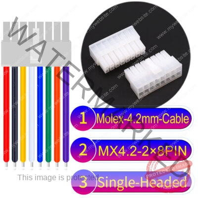 Molex MX4.2mm Dual Row 2×8Pin Mini-Fit Jr Male Single-Headed Cable