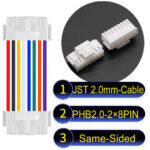 JST PHB2.0 Dual Row with Belt Lock 2×8Pin Same-Side-Head Cable