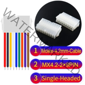 Molex MX4.2mm Dual Row 2×9Pin Mini-Fit Jr Female Single-Headed Cable