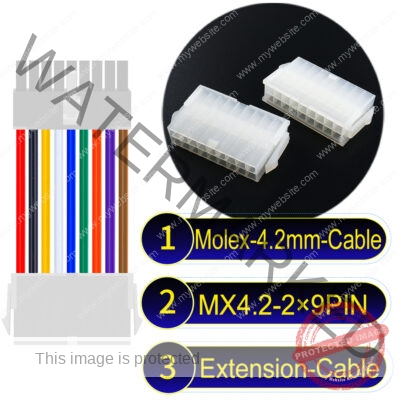 Molex MX4.2mm Dual Row 2×9Pin Mini-Fit Jr Male Female Extension Cable