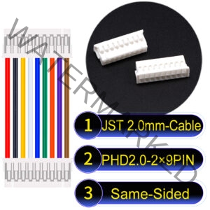 JST PHD2.0 2×9Pin Dual Row Same-Side-Head Cable