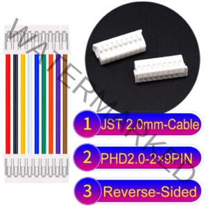 JST PHD2.0 2×9Pin Dual Row Reverse-Side-Head Cable