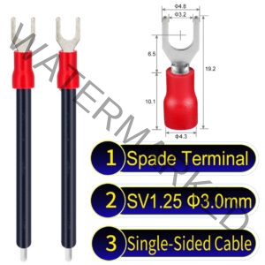 SV1.25 3mm Single-Headed ring terminal 18AWG insulated cable Black connector