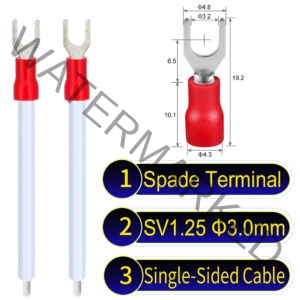 SV1.25 3mm Single-Headed ring terminal 18AWG insulated cable White connector