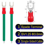 SV1.25 3mm Single-Headed ring terminal 18AWG insulated cable Green connector