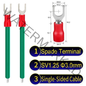 SV1.25 3mm Single-Headed ring terminal 18AWG insulated cable Green connector