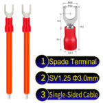 SV1.25 3mm Single-Headed ring terminal 18AWG insulated cable Orange connector