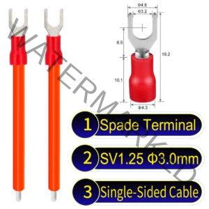 SV1.25 3mm Single-Headed ring terminal 18AWG insulated cable Orange connector