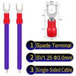 SV1.25 3mm Single-Headed ring terminal 18AWG insulated cable Purple connector