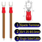 SV1.25 3mm Single-Headed ring terminal 18AWG insulated cable Brown connector