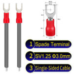 SV1.25 3mm Single-Headed ring terminal 18AWG insulated cable Grey connector