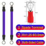 RV1.25 3mm both sided ring terminal 18AWG insulated cable Purple connector