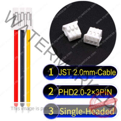 JST PHD2.0 2×3Pin Dual Row Single-Headed Cable