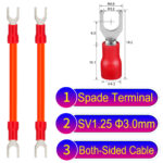 SV1.25 3mm both sided spade terminal 18AWG insulated cable Orange connector