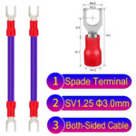 SV1.25 3mm both sided spade terminal 18AWG insulated cable Purple connector