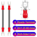 SV1.25 3mm both sided spade terminal 18AWG insulated cable Grey connector