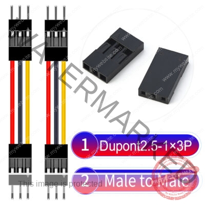 Dupont 2.54mm Male to Male 1×3Pin Cable